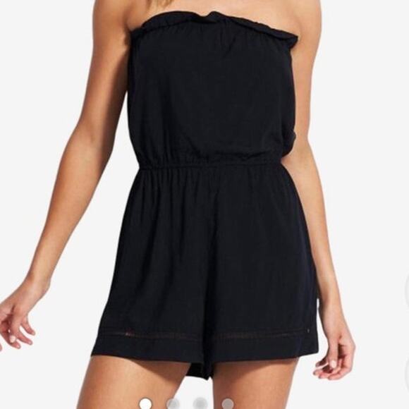 SeaFolly Black Playsuit Romper size M - Picture 1 of 8